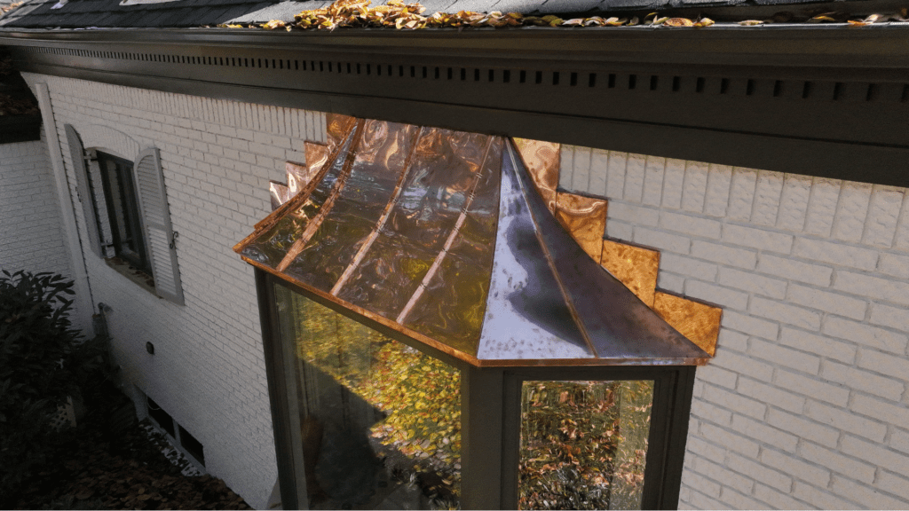 Custom Copper Bay Window copper roofing contractor